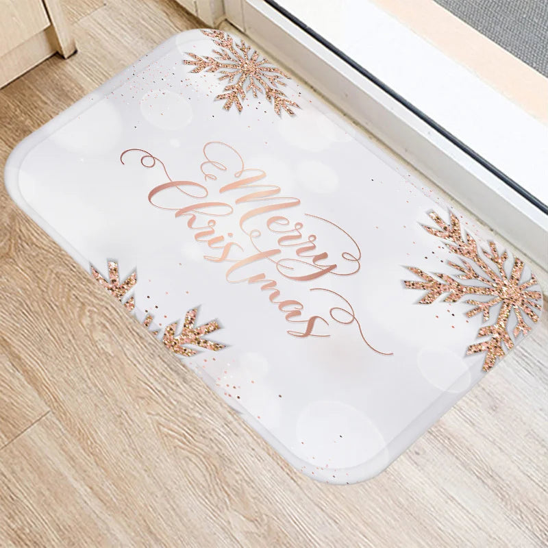 Axyaa Christmas Home Decoration Entry Mat, Non-Slip New Year Gift