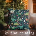 Axyaa Cute Animal Print Pillowcases for Sofa, Bedroom, Car - Christmas Theme