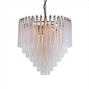 Axyaa White Glass Pendant Chandelier Light - LED Hanging Chandeliers for Bedroom Dining Living Room