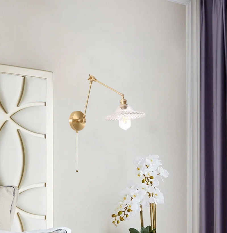 Axyaa Glass LED Wall Lamp for Living Room, Bedroom, Bathroom - Nordic Minimalism
