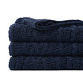 Axyaa Chenille Plaid Throw Blanket - Soft & Thick Knitted Bedspread