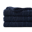 Axyaa Chenille Plaid Throw Blanket - Soft & Thick Knitted Bedspread