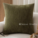 Axyaa French Medieval Pillowcase with Black Border, Retro Green Cushion Cover