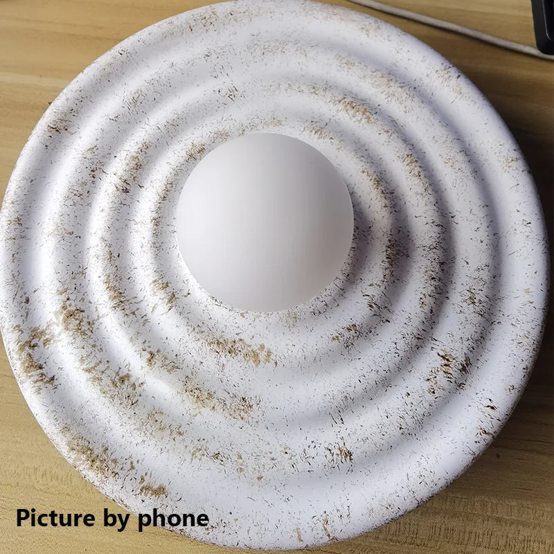 Axyaa Round Circle Wall Lamp Japanese Style LED Light