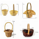 Axyaa Mini Braid Flower Baskets with Handle for Wedding Decor or Gift Baskets