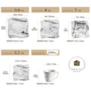 Axyaa Marble Grey Porcelain Tableware Set for 6, 30-Piece Dinnerware with Plate/Cup/Saucer