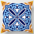 Colorful Geometric Flower Pillow Case by Axyaa: Simple Polyester Sofa Decorative Cover