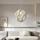 Axyaa Scandinavian Twist LED Pendent Chandelier - Black & White Nordic Design