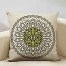 Axyaa Hamsa Cushion Cover, Mandala Sofa Pillow Case, 45x45cm