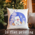 Axyaa Cute Animal Print Pillowcases for Sofa, Bedroom, Car - Christmas Theme