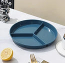 Axyaa Wheat Straw 3-Grid Meal Plate with Vegetable Plate - Breakfast, Salad, Snack Plate