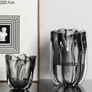Axyaa Transparent Glass Vase Hydroponic Flower Pots Modern Home Decor