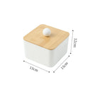 Axyaa 4-Grid Qtip Holder Dispenser Cotton Swab Balls Box Flossers Case Storage