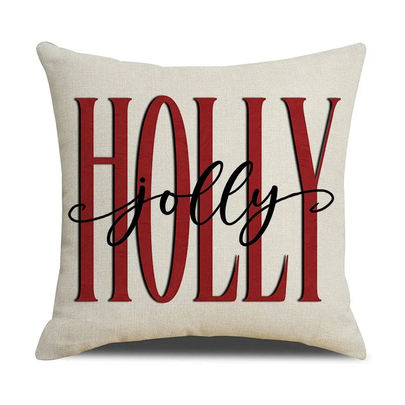 Axyaa Snowman Christmas Tree Pillow Cover for Festive Home Decor