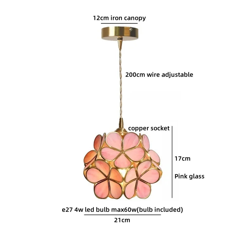 Axyaa Clear Glass Crystal LED Pendant Light for Luxury Home Decor