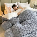 Axyaa Super Thick Winter Lamb Cashmere Weighted Blanket for Beds