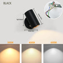Axyaa LED Wall Lamp Touch 3 Tone Light Head Rotate 350 ° Modern Minimalist