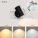 Axyaa LED Touch Wall Lamp 3 Tone Light, 350° Rotating Head, Modern Minimalist Design