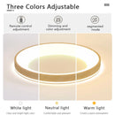 Axyaa Modern Walnut Wood LED Ceiling Light Circular Ceiling Lamp for Home Lighting