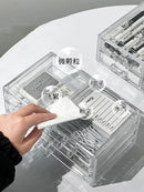 Axyaa Desk Organizer: Pen Pencil Holder with Drawer, Multi-functional Stationery Storage Box