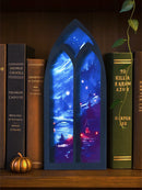 Axyaa Gothic Arch Bookend Night Sky & Castle Design for Home Library Decor