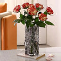 Axyaa Glass Vase for Elegant Living Room Decor - Hydroponic Water Culture Flower Arrangement