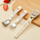 Axyaa Mini Stainless Steel Cutlery Set in Cute Plastic Box