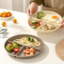 Axyaa Round Divided Diet Plate - Microwave & Dishwasher Safe Dinnerware