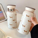 Axyaa Cute Bow Stainless Steel Thermos Cup - Portable Insulation Tumbler