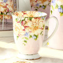 Axyaa Floral Bone  Coffee Mug - Vintage Tea Ceremony Tea Cup