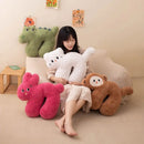 Axyaa Cartoon Animal Plush Cushion Irregular Shaped Throw Pillow