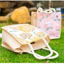 Axyaa Kawaii Cotton Lunch Bag for Men or Women: Portable, Thickened, Student-Friendly