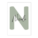 Custom Name Nordic Cute Animal Art Print Canvas Painting Lion Giraffe Poster by Axyaa