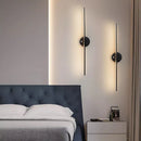 Adjustable Linear LED Wall Lamp for Bedside Foyer in Black/White by Axyaa