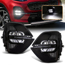 Axyaa LED Fog Lamps for KIA Sportage KX5 2019-2020 DRL Headlights: Front Bumper Daytime Running Lights