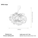 Axyaa Acrylic Flower Chandelier: Modern Lighting Fixture for Bedroom and Dining Room