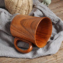 Axyaa Wooden Beer Mug with Handle - High Temp Resistant Tea Coffee Cup
