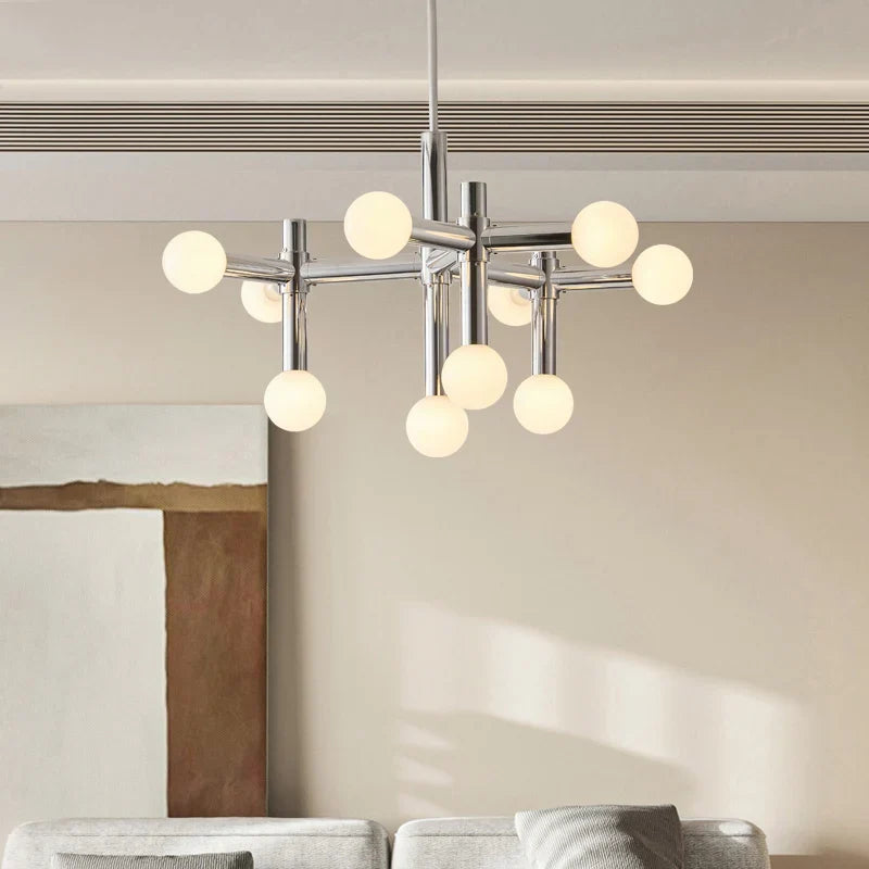 Axya Bauhaus Style Retro Chandelier for Living Room, Bedroom, or Dining Room