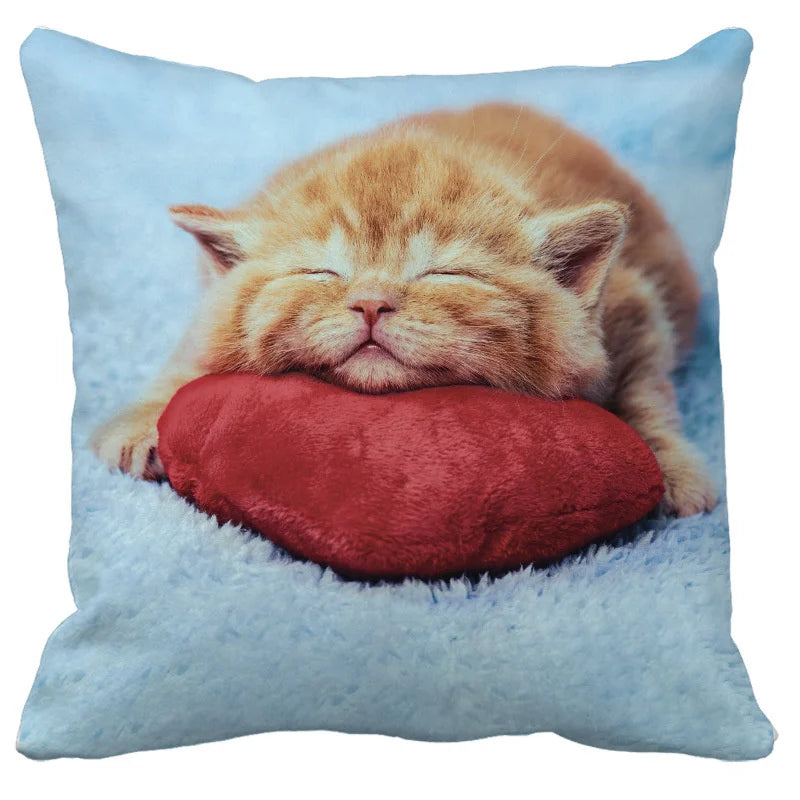 Axyaa Cute Cat Pillowcase Bubble Black  Kids Gift Decor Custom