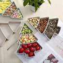 Axyaa Christmas Tree Snack Tray - Festive Tableware for Candy, Nuts, and Desserts