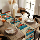 Axyaa Christmas Santa Table Runner - Washable Dining Cloth for Home Decoration