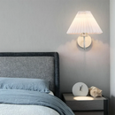 Axyaa Nordic Fan Shaped Wall Lamp with Pleated Design for Home Decor Lighting