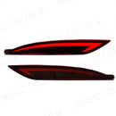 Axyaa LED Rear Bumper Reflector for Hyundai Sonata 8 2010-2014, Brake Light Turn Signal Fog Lamp