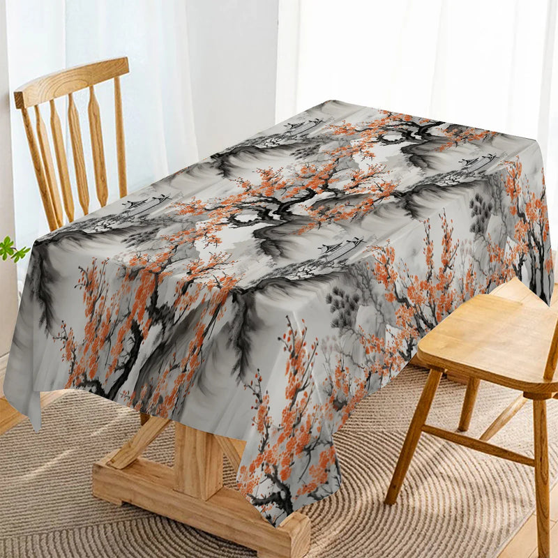 Axyaa Scenery Tablecloth for Wedding, Hotel, Banquet, Kitchen, Dining, & Outdoor Decor