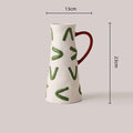Axyaa Geometric Graffiti Ceramic Vase Flowerpot for Stylish Home Decor