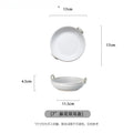 Axyaa Stone Pottery Double-eared Tray - Japanese Retro Ceramic Dish - Household Fruit Plate