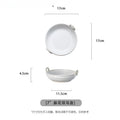 Axyaa Stone Pottery Double-eared Tray Ceramic Fruit Soup Plate, Japanese Retro