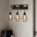 Axyaa Retro Industrial Wooden Wall Lamp LED Fixture for Bedroom, Restaurant, and Hotel