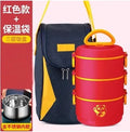 Axyaa 304 Stainless Steel Insulated Lunch Box - Student Microwave Heating Portable Container