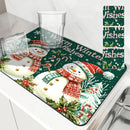 Axyaa Christmas Kitchen Drying Mat - Non-slip Heat Resistant Counter Pad
